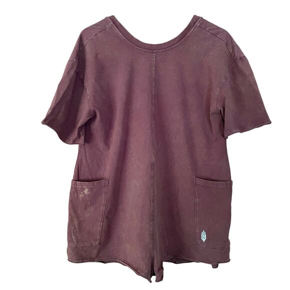 Free People Movement Hot Shot Tee Romper Brown Size XS - Picture 1 of 11